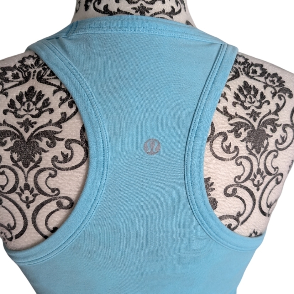 Lululemon Modern Racer Tank Women 8 Light Blue Racerback Athletic - Picture 5 of 6